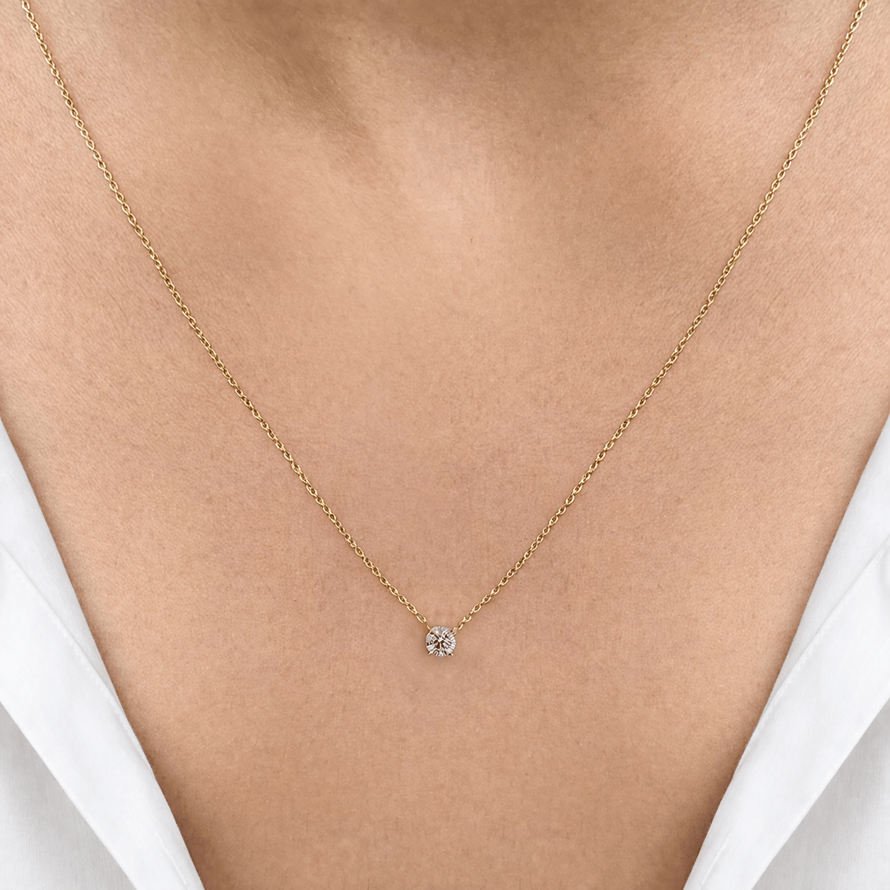 0.15ct Solitaire Necklace LG