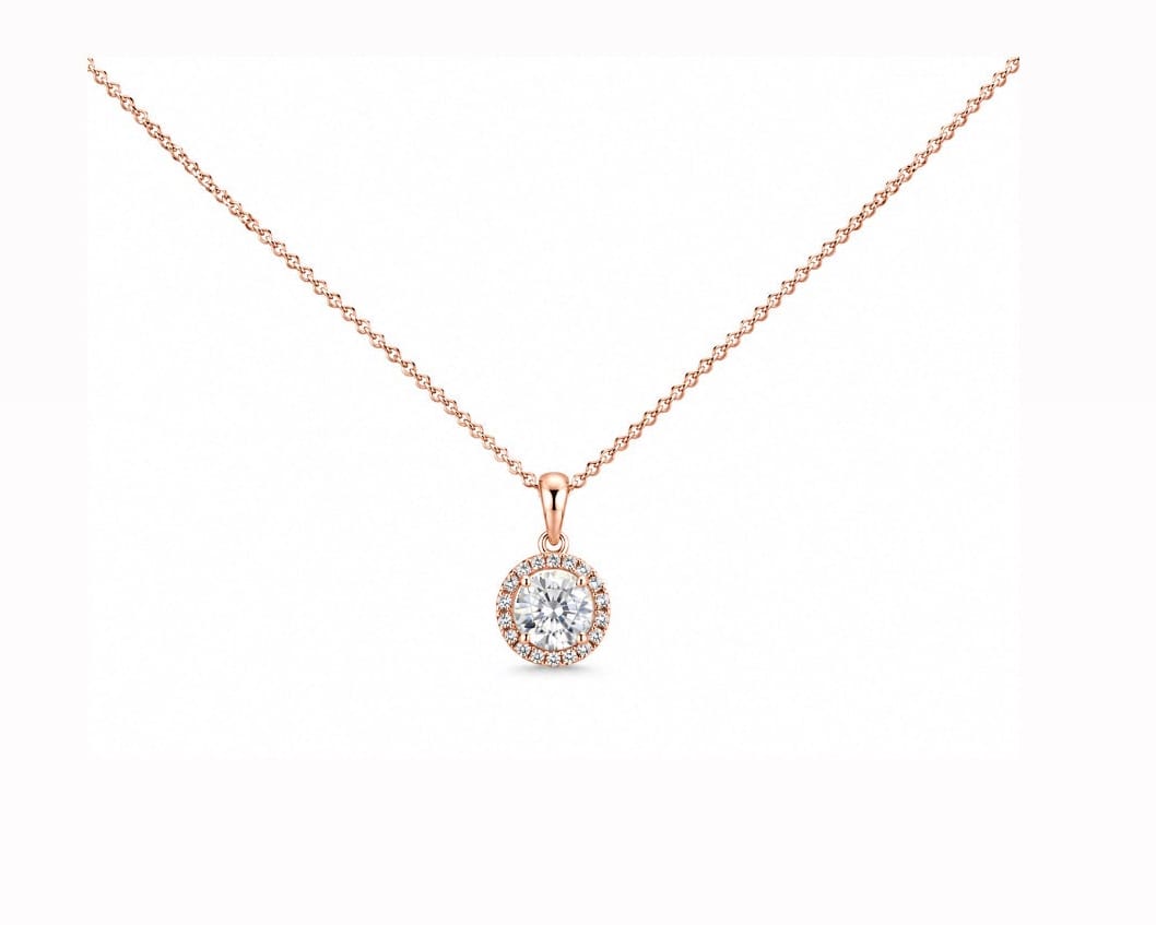 0.50ct Halo Necklace LG