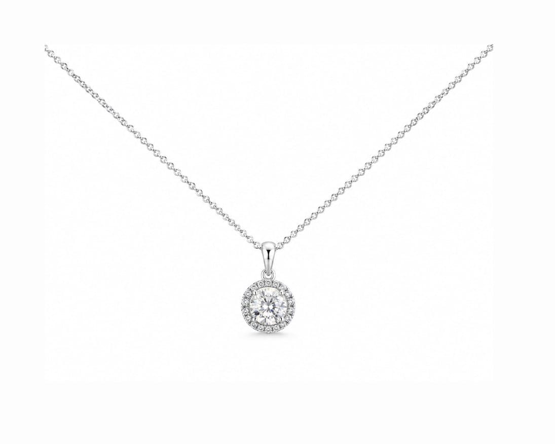 0.50ct Halo Necklace LG