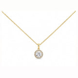 0.50ct Halo Necklace LG