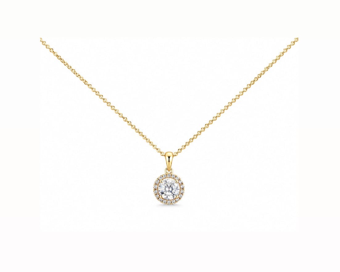 0.50ct Halo Necklace LG