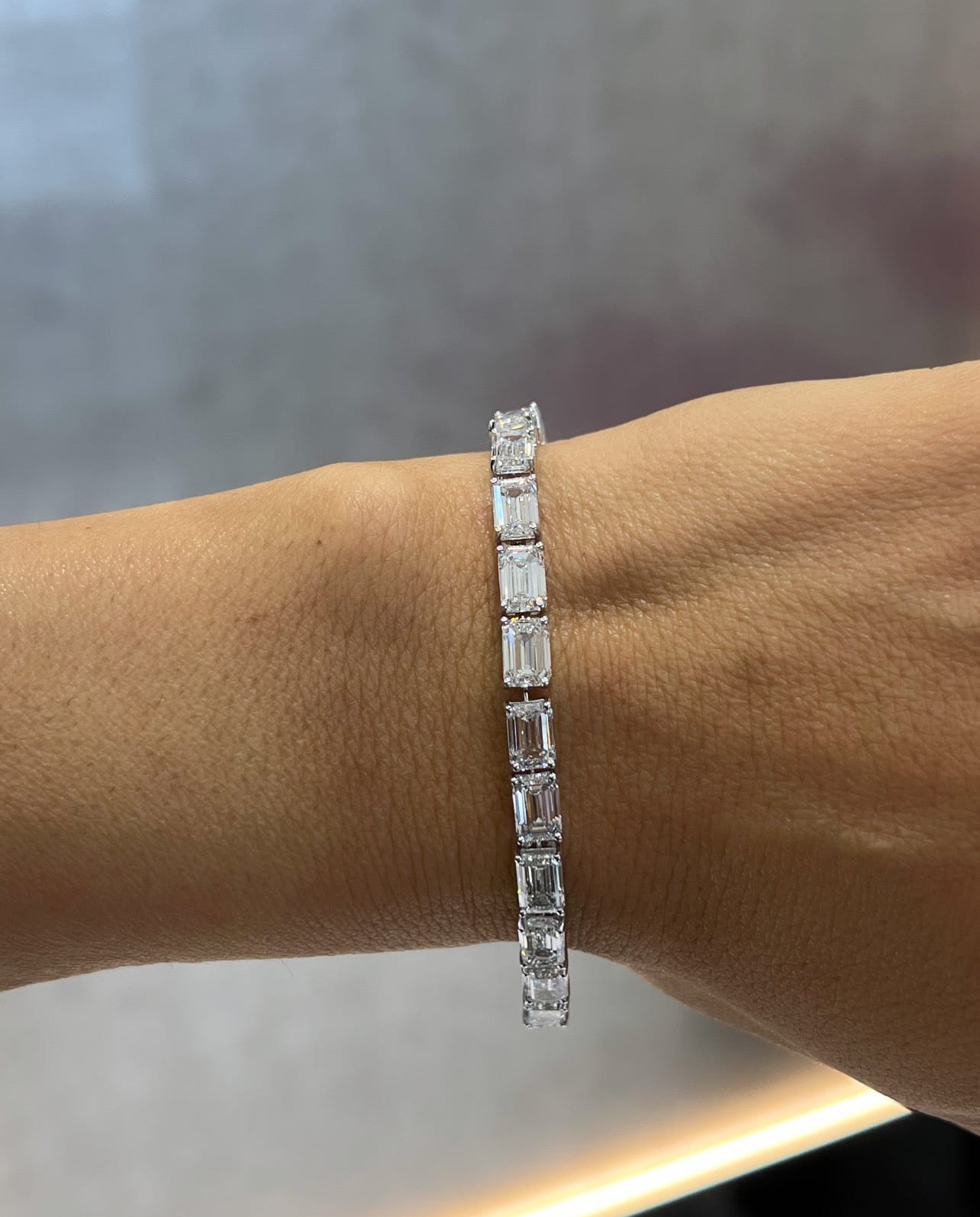 1ct Emerald Tennis Bracelet LG