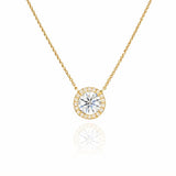 1ct Halo Necklace LG