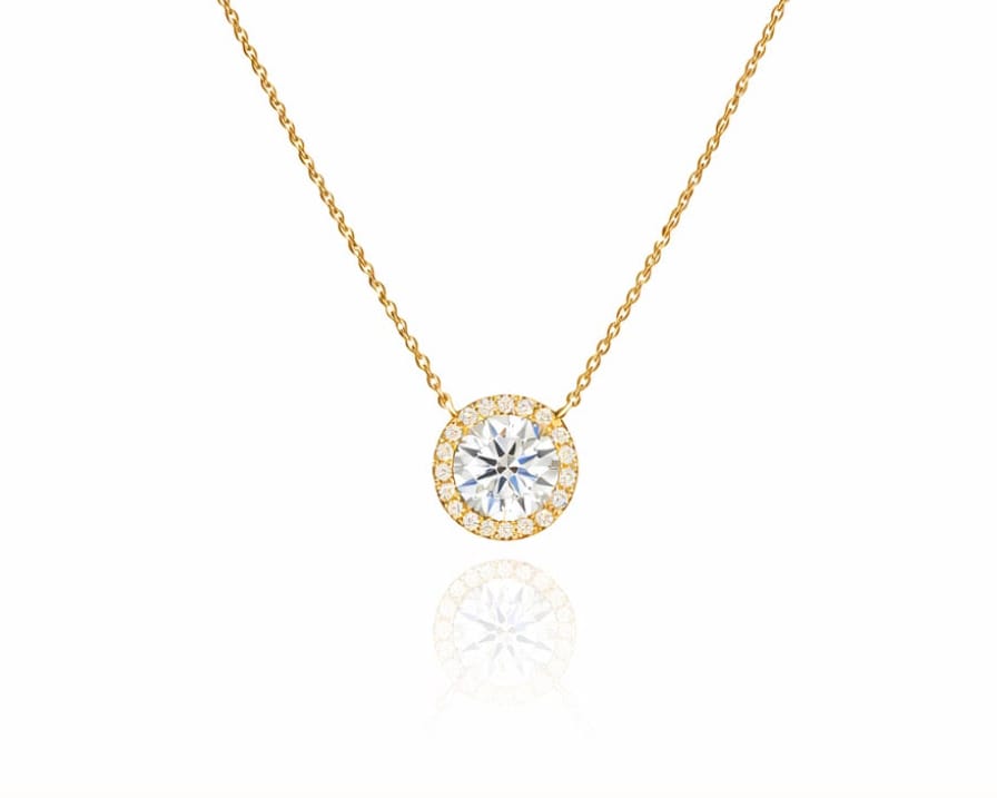 1ct Halo Necklace LG