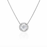 1ct Halo Necklace LG