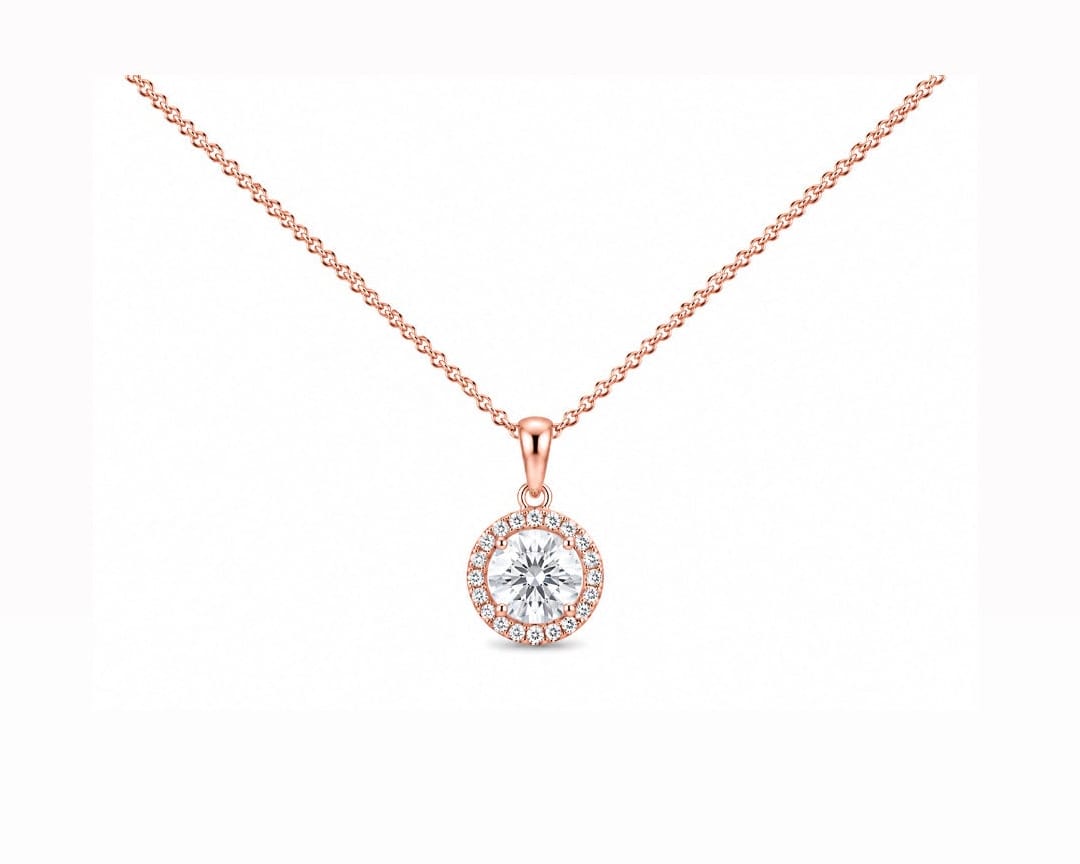 1ct Halo Necklace LG