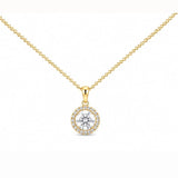 1ct Halo Necklace LG