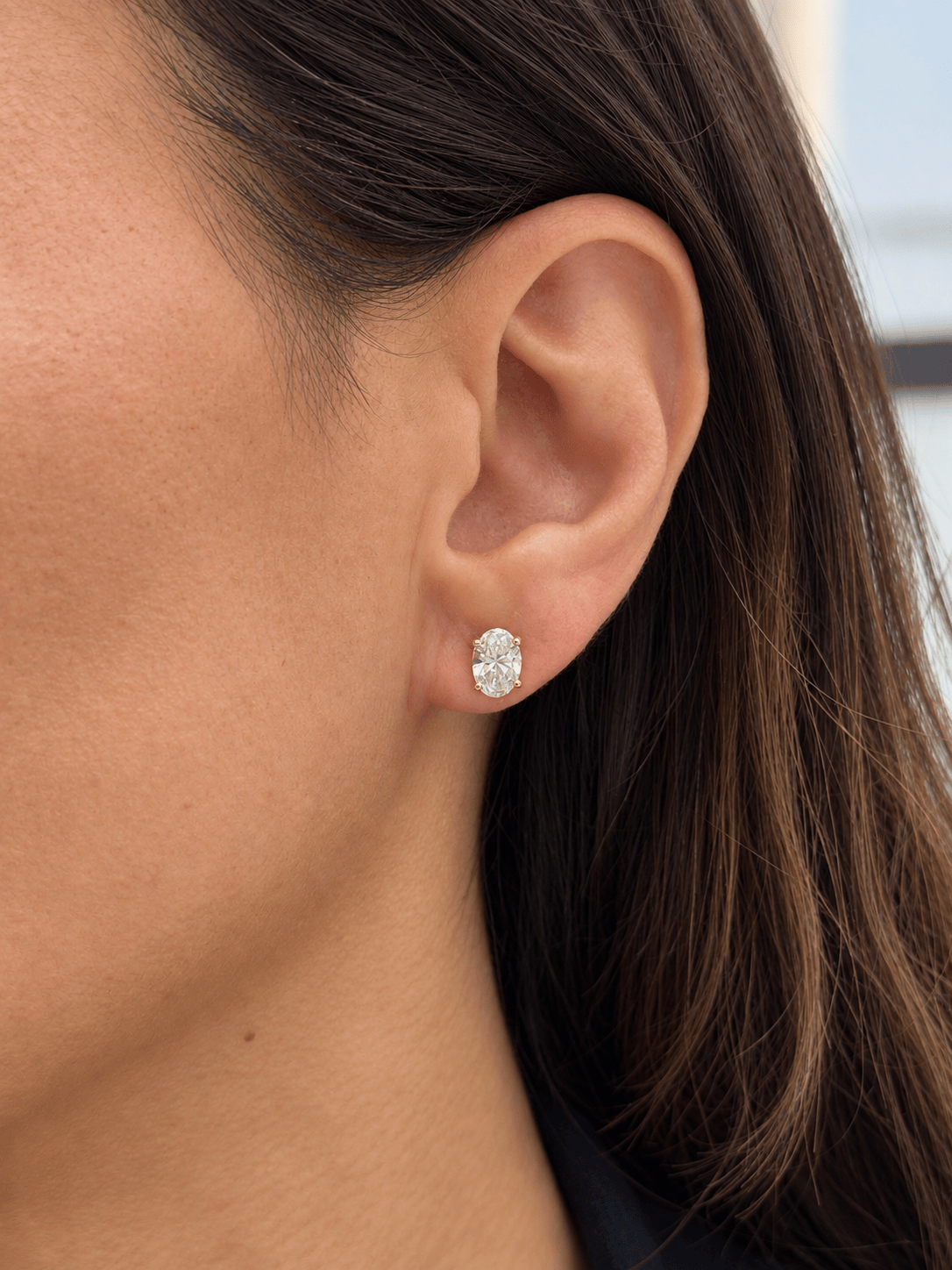 1ct Oval Studs LG