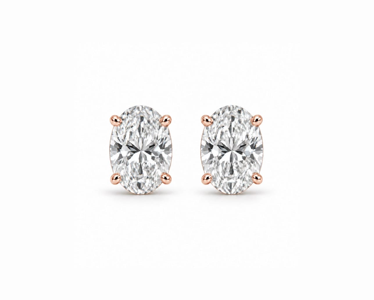1ct Oval Studs LG
