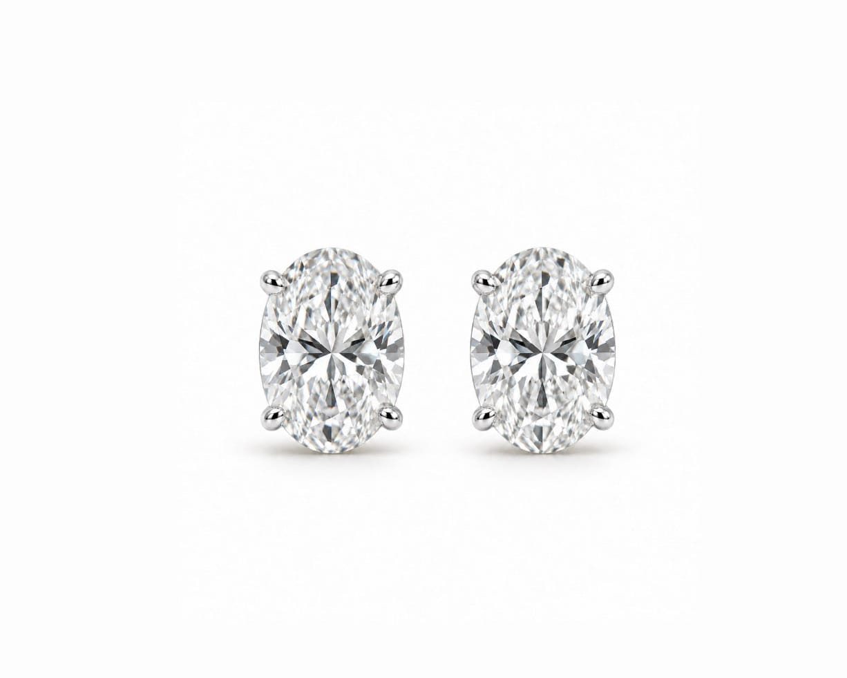 1ct Oval Studs LG