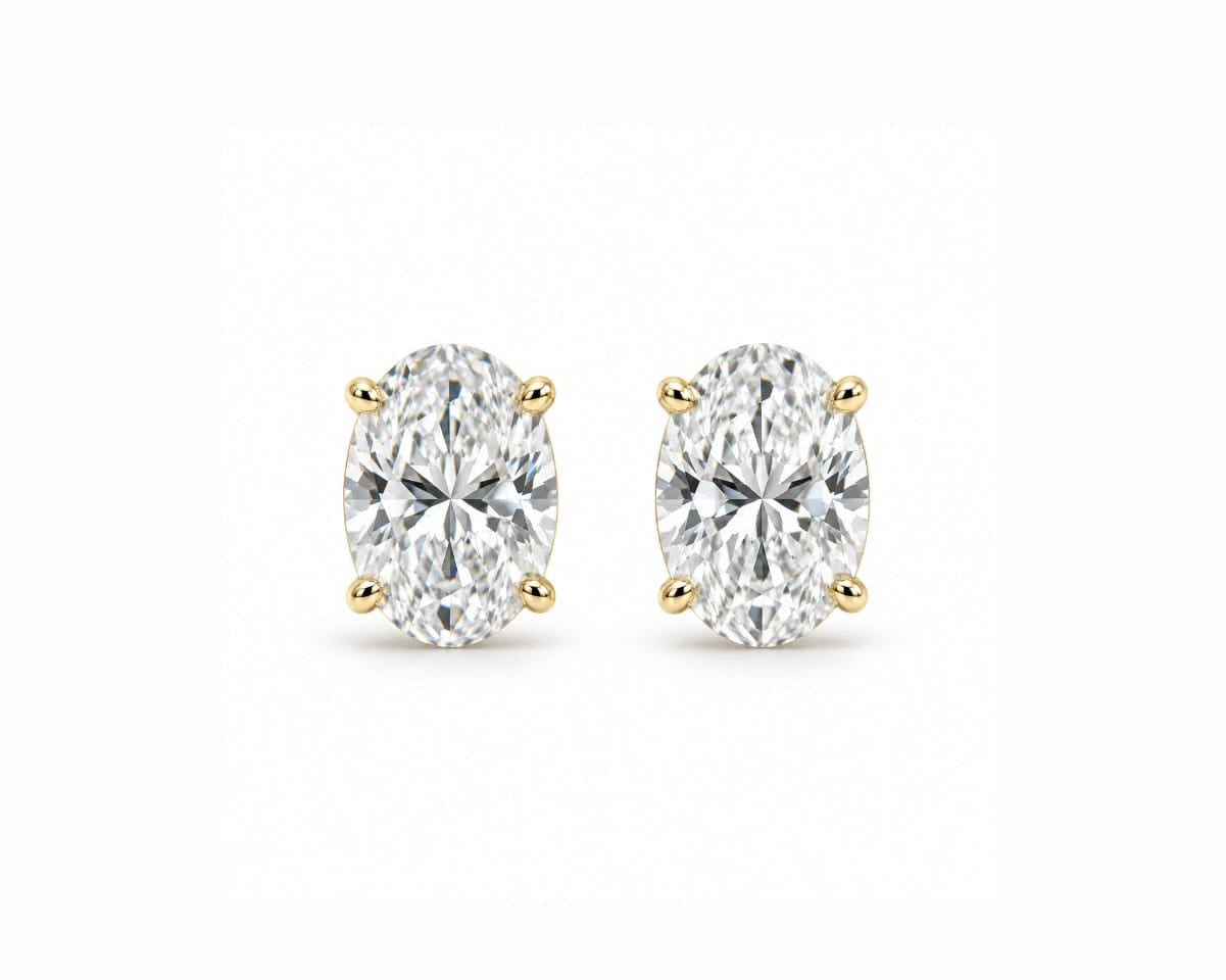 1ct Oval Studs LG