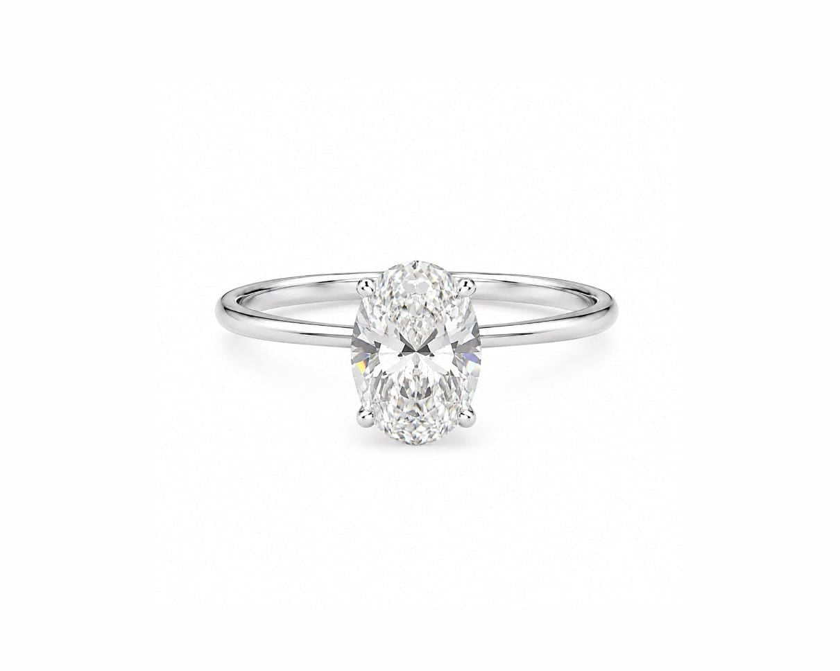 2.50ct Oval Tulip Solitaire LG