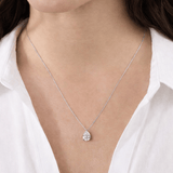 2ct Pear Solitaire Necklace LG