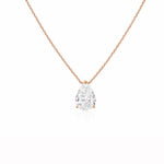 2ct Pear Solitaire Necklace LG