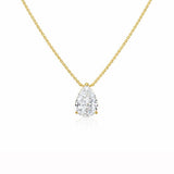 2ct Pear Solitaire Necklace LG