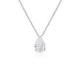 2ct Pear Solitaire Necklace LG