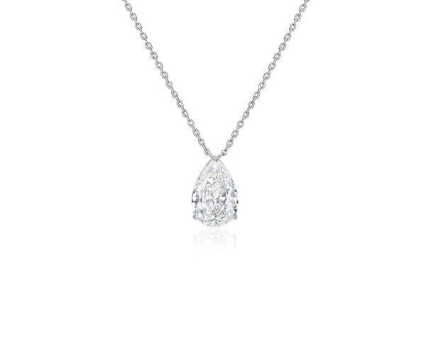 2ct Pear Solitaire Necklace LG