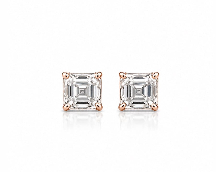 2ct’s Asscher Cut Earstuds LG