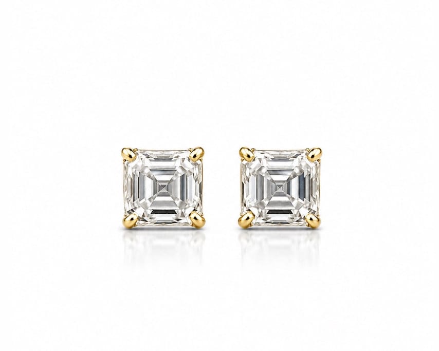 2ct’s Asscher Cut Earstuds LG