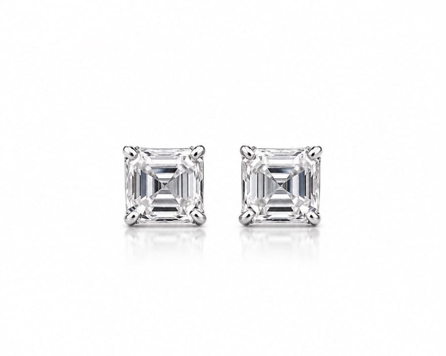 2ct’s Asscher Cut Earstuds LG