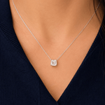 3ct Asscher Necklace LG
