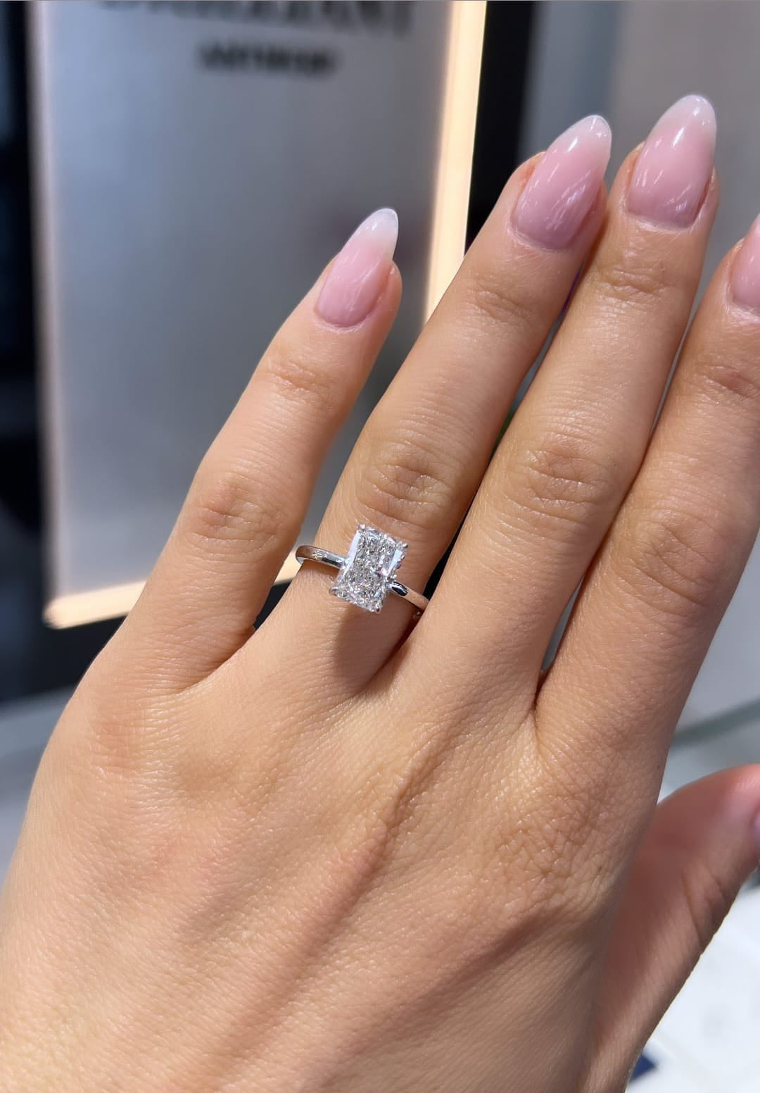 3ct Radiant Solitaire LG