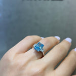 4ct Blue Love Trilogy Ring LG