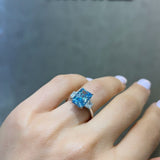 4ct Blue Love Trilogy Ring LG