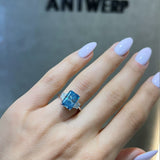 4ct Blue Love Trilogy Ring LG