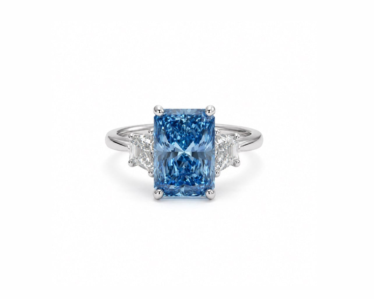 4ct Blue Love Trilogy Ring LG