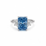 4ct Blue Love Trilogy Ring LG