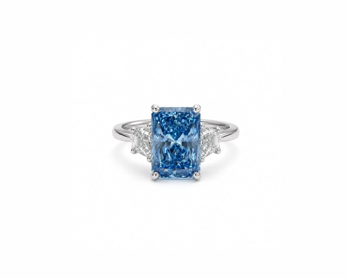 4ct Blue Love Trilogy Ring LG