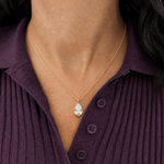 4ct Pear Aura Pendant LG