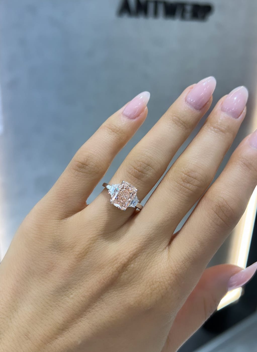 4ct Pink Love Trilogy Ring LG