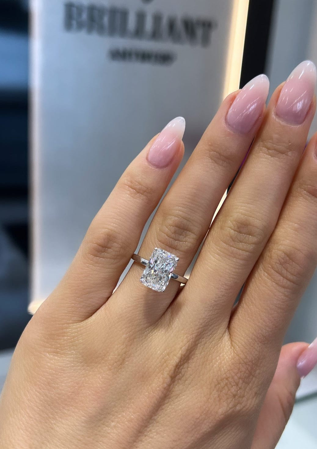 4ct Radiant Solitaire LG