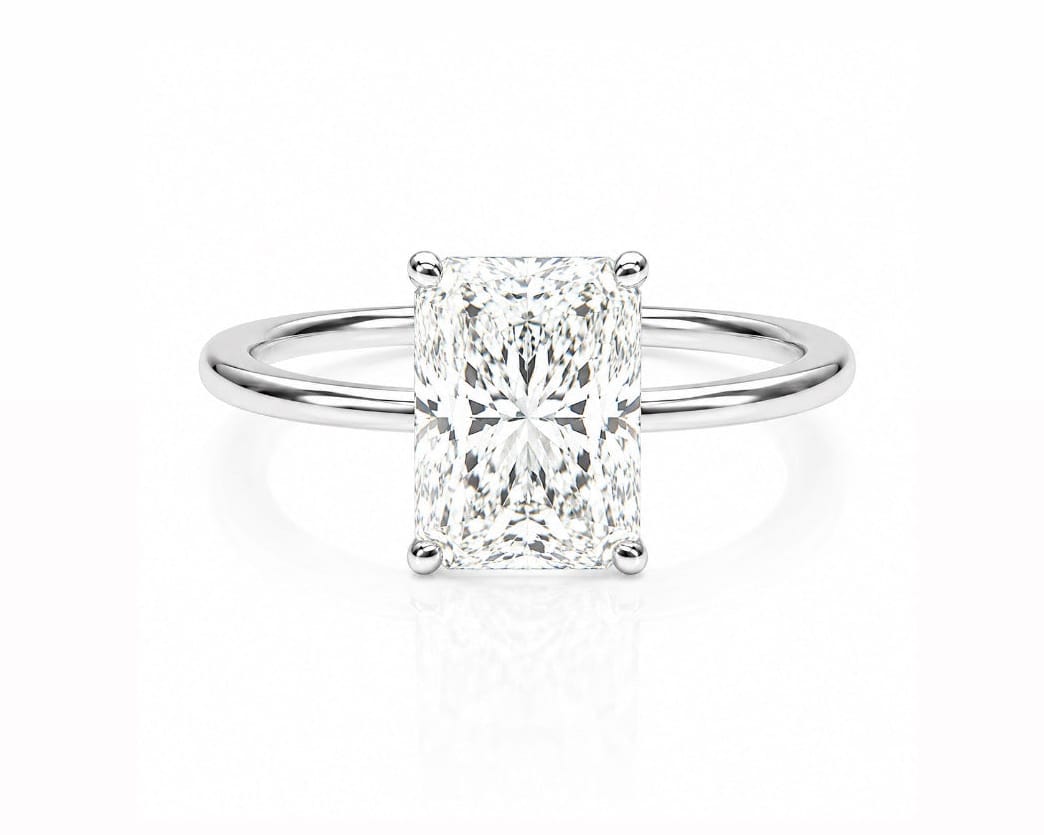 4ct Radiant Solitaire LG