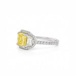5ct Canary Halo Ring