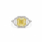 5ct Canary Halo Ring