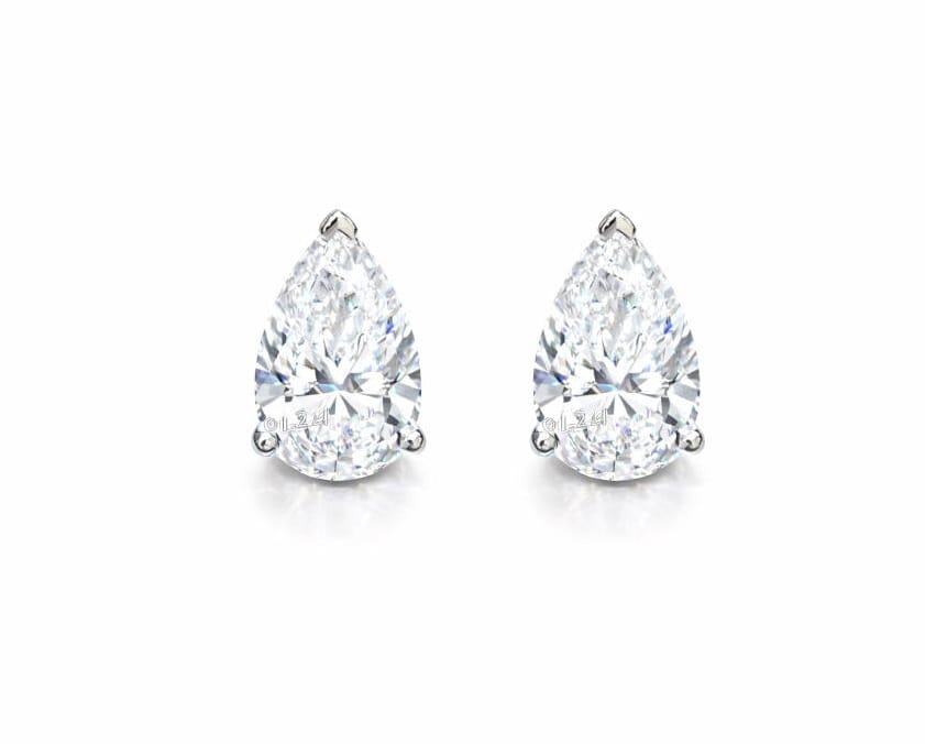 5ct Pear Earstuds LG