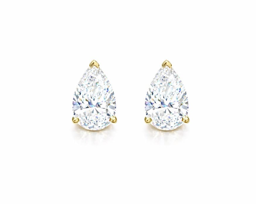 5ct Pear Earstuds LG