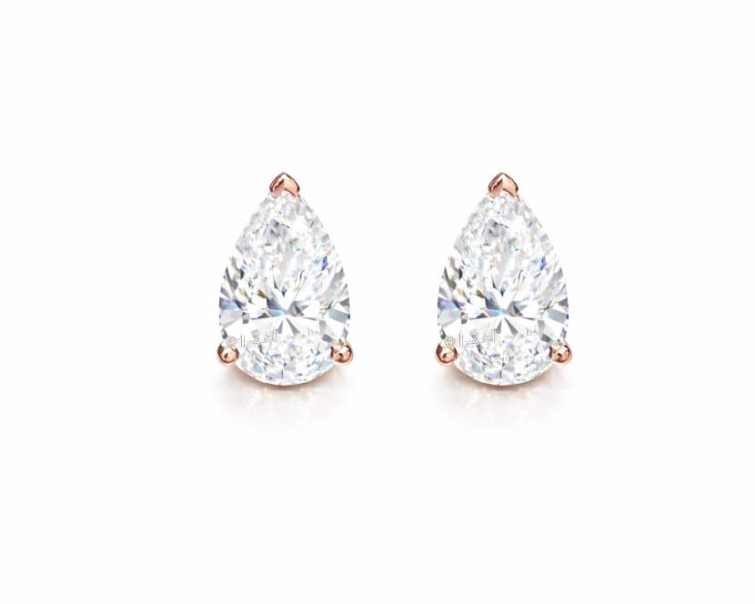 5ct Pear Earstuds LG