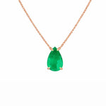 6ct Green Pear Necklace LG