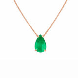 6ct Green Pear Necklace LG
