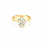 Amber Solitaire Ring