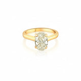 Amber Solitaire Ring
