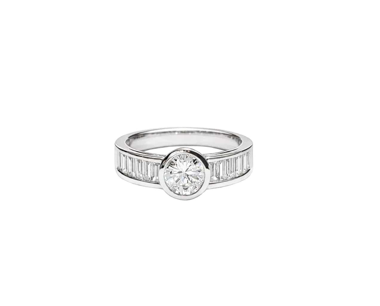 Axis Baguette Solitaire Ring