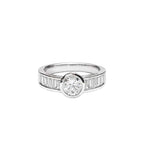 Axis Baguette Solitaire Ring