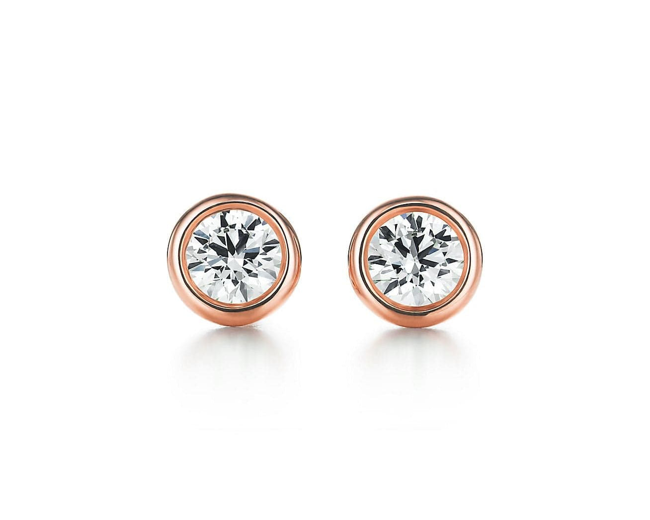 Bezel Diamond Earrings