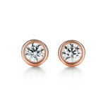 Bezel Diamond Earrings