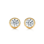 Bezel Diamond Earrings